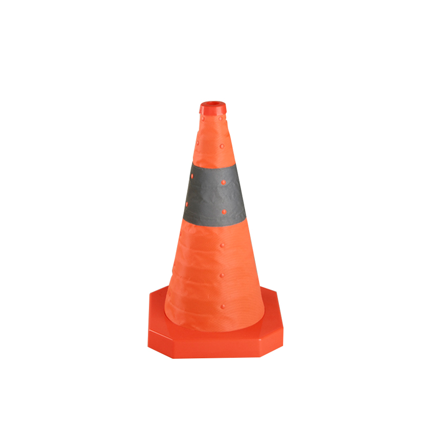 Plastic orange flexible collapsible safety traffic cone