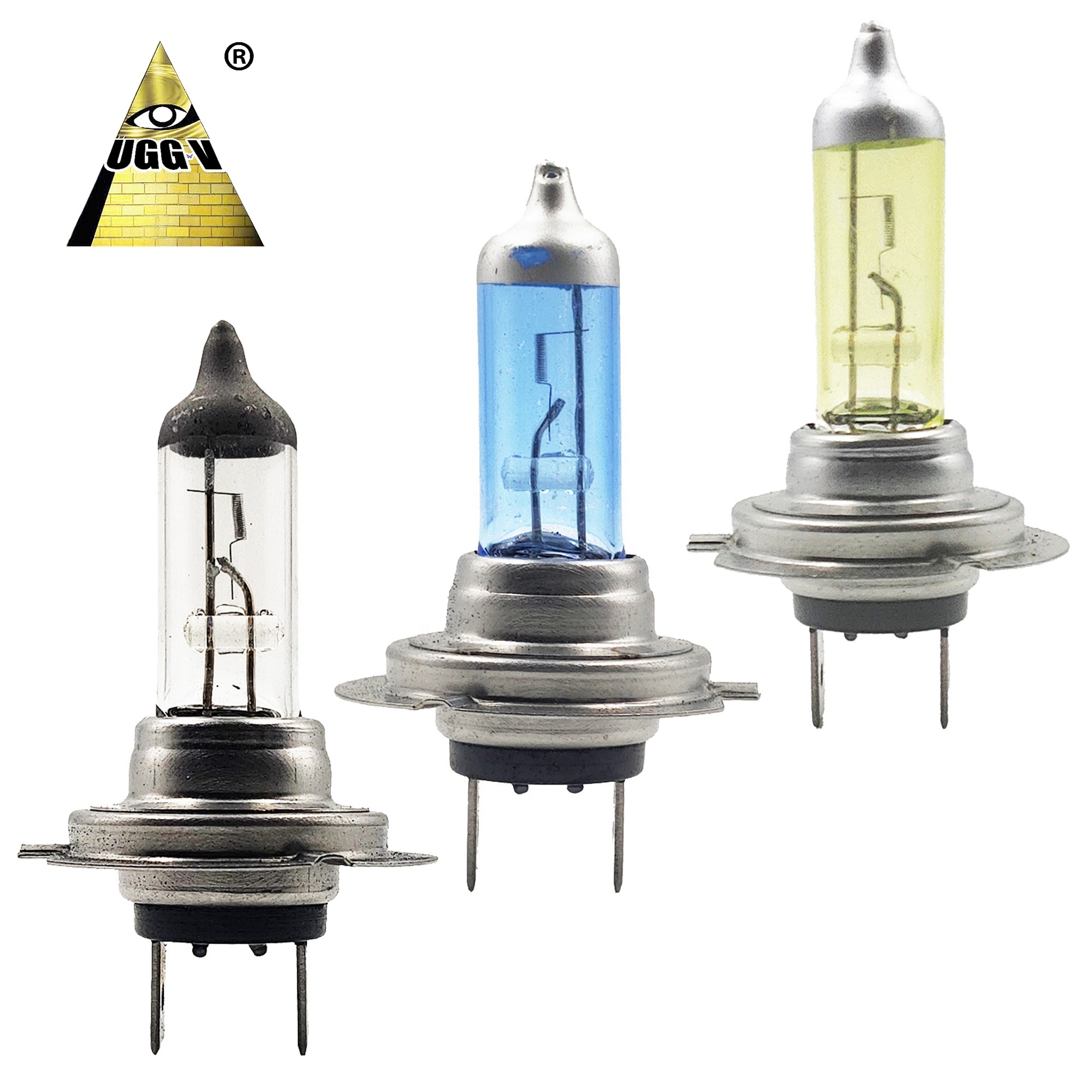 H7 Super White 55W 100W Car Headlamp Halogen Bulb UGGV Factory Auto Lighting System 12V Quartz Material 360 Car Headlamps EV