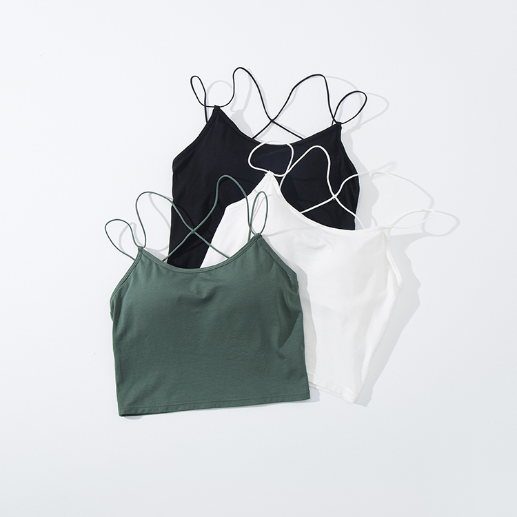 Big U-Shaped Beautiful Back Condole belt Camisole Without Steel Ring Vest Top Bra Underwear