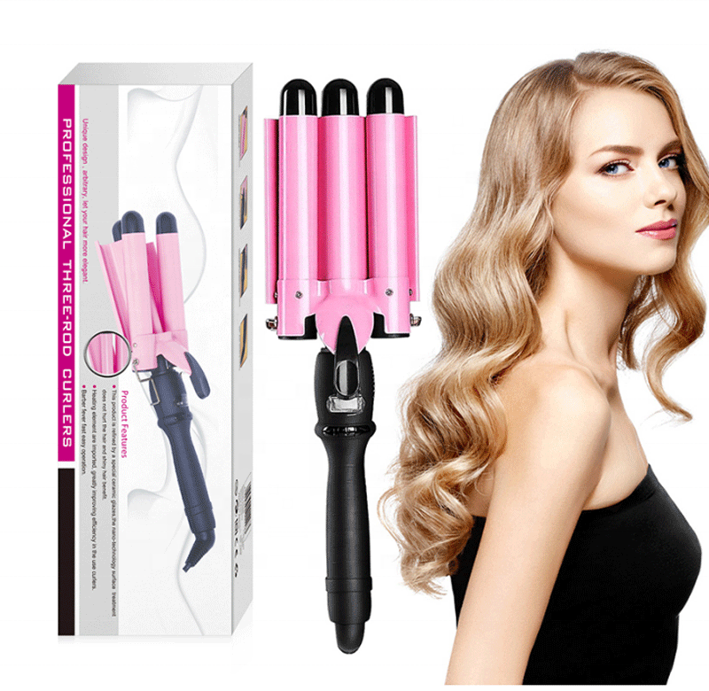 Home Use New Three Barrel Ceramic Deep Waver Hair Curler Automatic Hair Curler