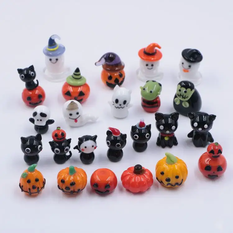 Mixed Styles Miniature Mini Halloween Glass Figures Figurine Ornament