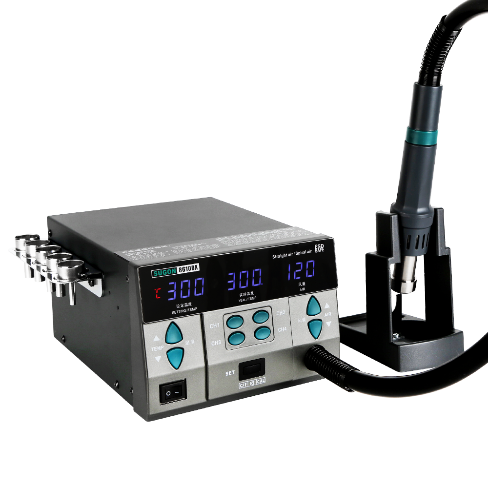 SUGON 8610DX hot gun soldering smd hot air gun hot air soldering gun for mobile phone repairing