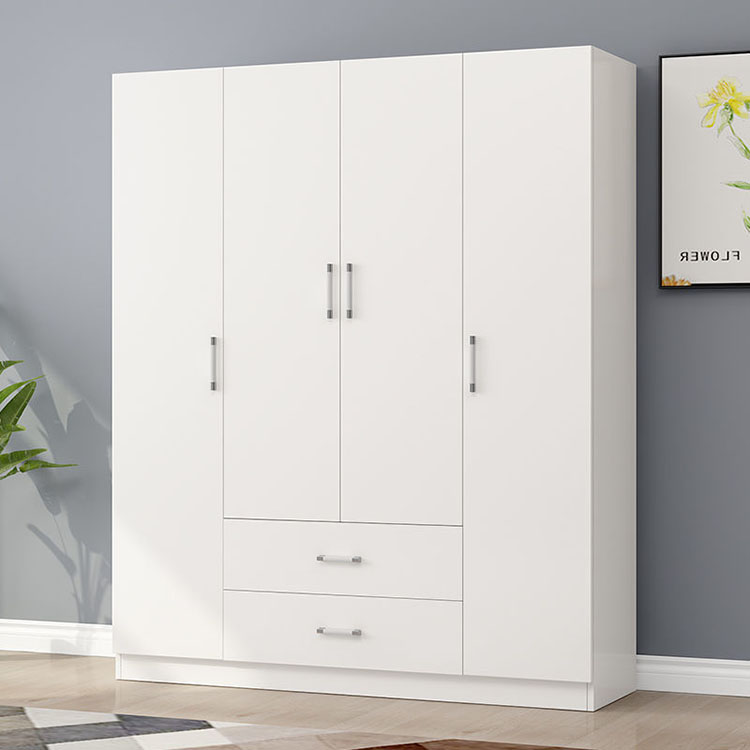 Wardrobe solid wood modern simple and economical assembly bedroom adult storage cabinet rental room wooden simple wardrobe