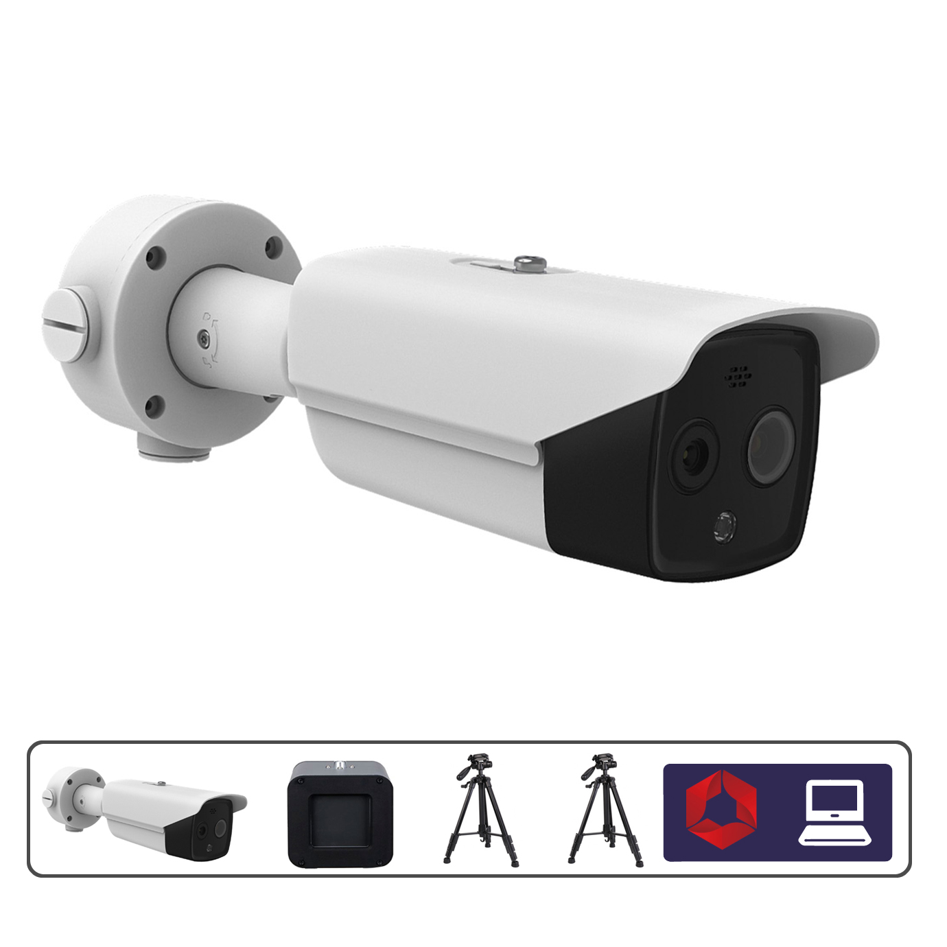 DS-2TD2617B-6/PA Термографическая камера для измерения температуры тела с черным штативом и программным обеспечением в наличии