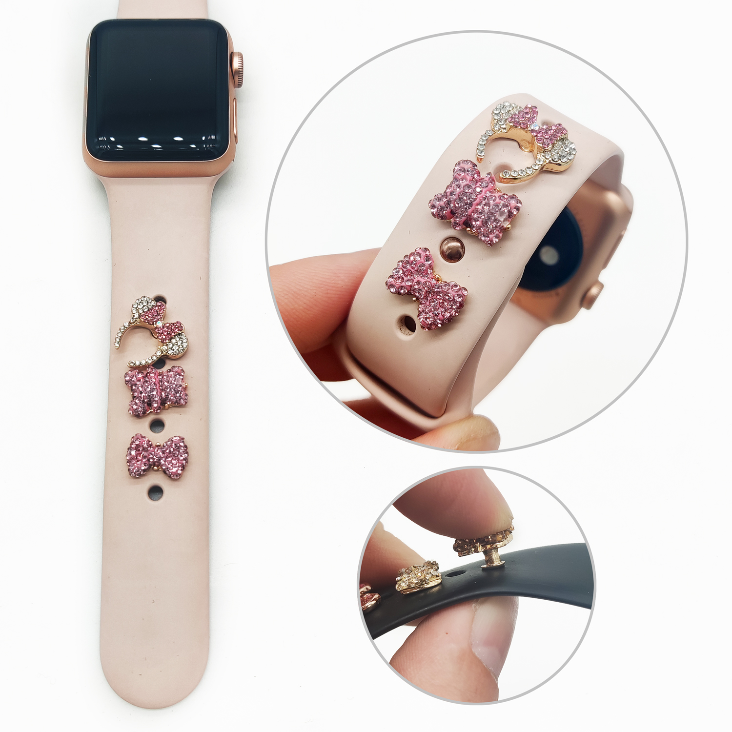 Новый модный очаровательный браслет для Apple Watch, роскошный сменный ремешок с кристаллами и жемчугом для iWatch Series