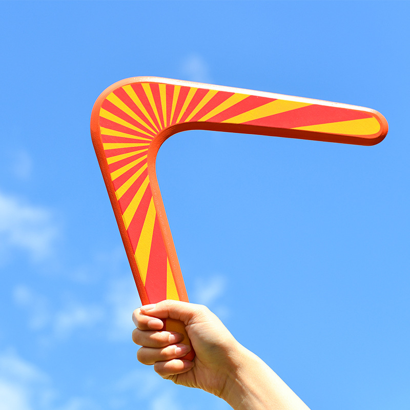 Оптовая продажа, деревянные летающие игрушки Boomerang с дисками для детей, спортивная игра на открытом воздухе Bumerang Windstick, блюдце с возвращением