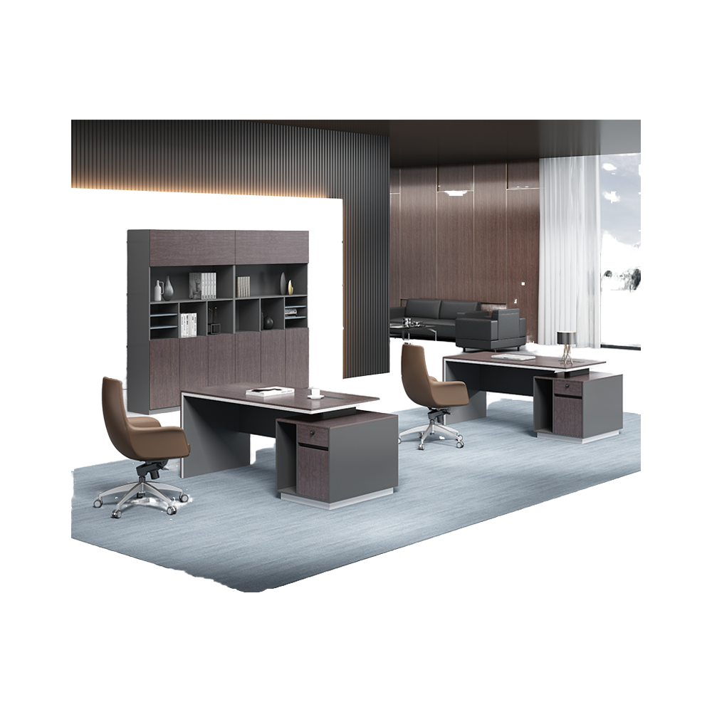 2020 New Design 1.6m Home Office Desk Durable Modern Executive Table at Cheap Price With Dark Color Supply Quality Furniture