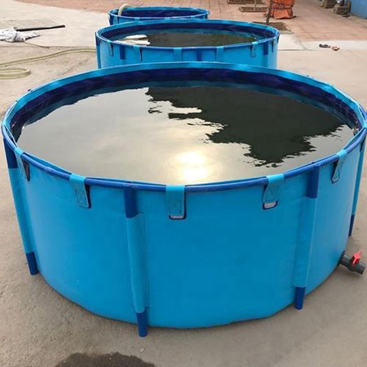 2m Diameter Round Foldable PVC Tarpaulin Water Storage Koi Fish Tanks