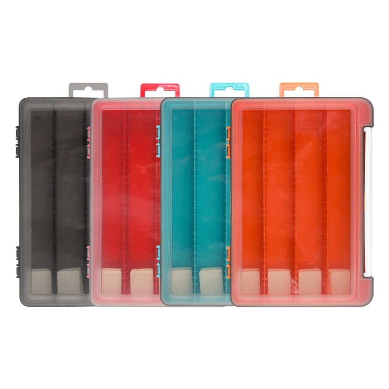 Luya bait storage box small parts classification storage box adjustable disassembly baffle plastic box various colors fishing bo