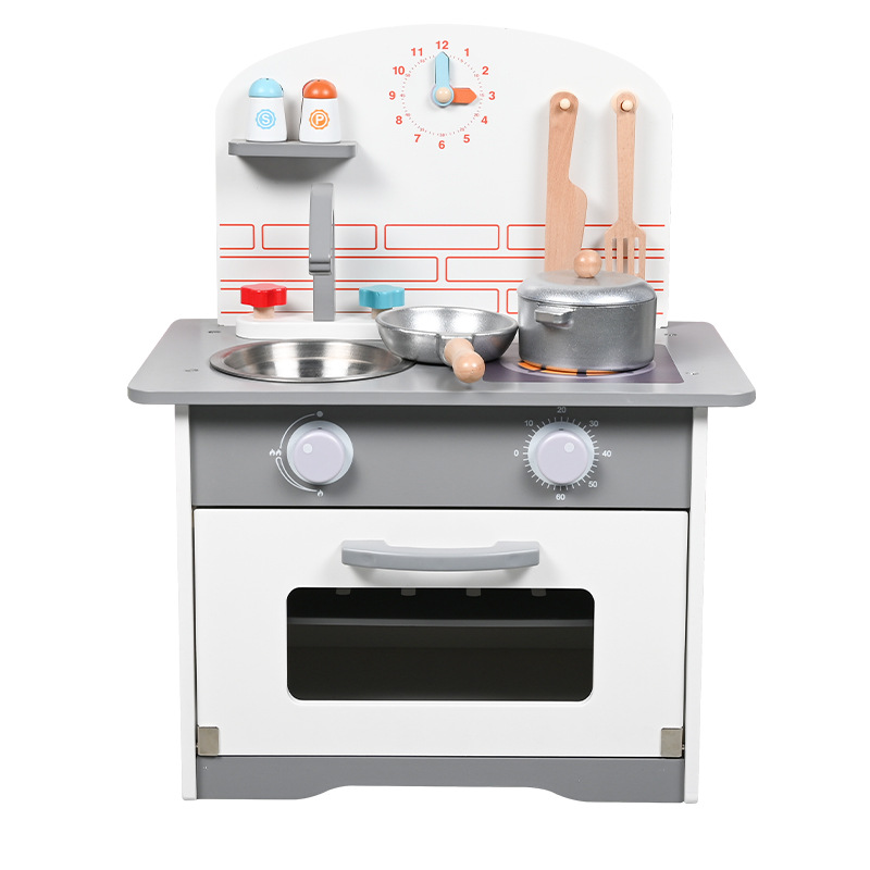 Wooden mini kitchen toy European style small kitchen play house