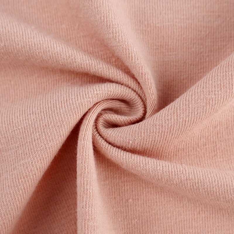 High quality 30s cotton recycled polyester spandex knit single jersey fabric for tshirts