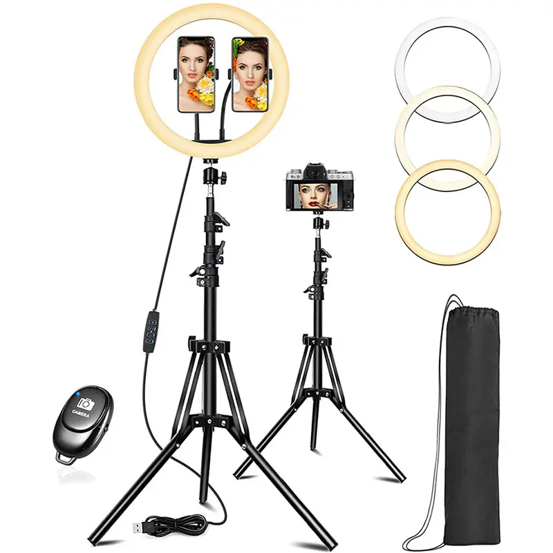 Photography Ring Light Dimmable 2800K-6000K Selfie Led Ring Lamp For Photo Studio
