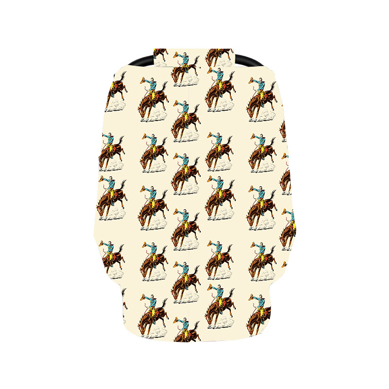 Western Style Cow Cactus Printed Baby Stroller Carriage Covers With Handle Wrap