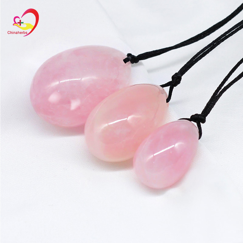 Wholesale Natural Jade Massage Egg Set packaging Vaginal Exercise certified crystal rose quartz stone Yoni Eggs for women