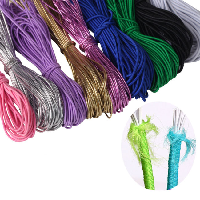 Factory Price Wholesale 2mm Colorful High-Quality Round Elastic Band Round Elastic Rope Rubber Band