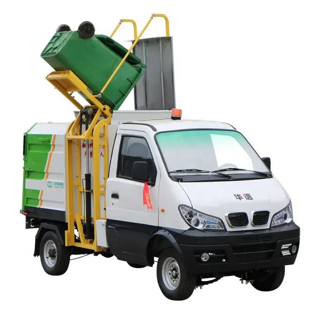 New Brand Electric Garbage Compactor Truck Mini self-loading bin lifter garbage car