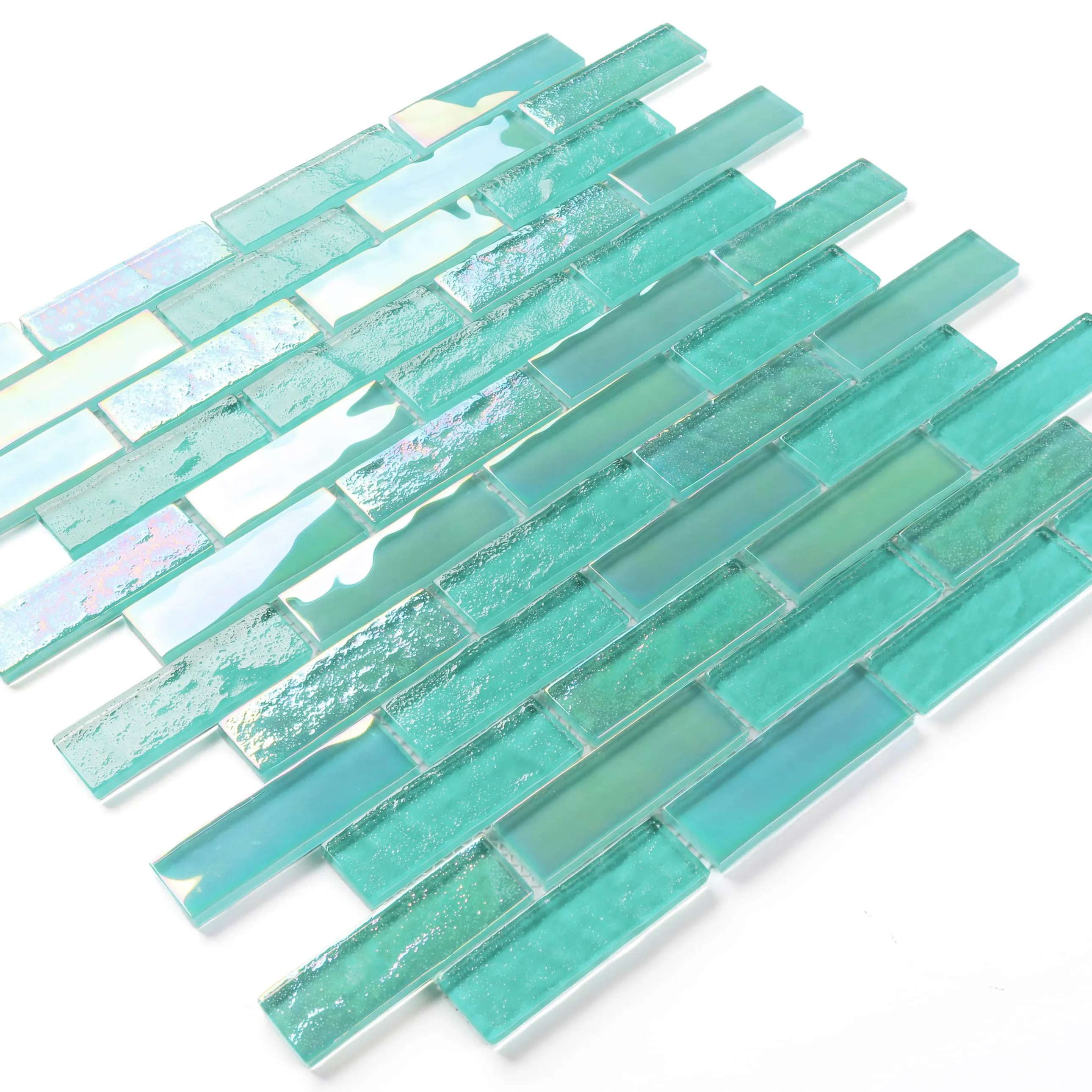 Firing Glass wall decor iridescent Mosaic glass backsplash tile spa swimming pools Mosaic