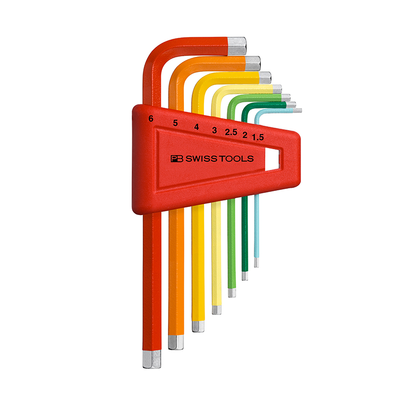 PB Swiss Tools 7 Pcs Home Repair Tool L Type Colorful Hexagon Wrench Hex Allen Key Wrench