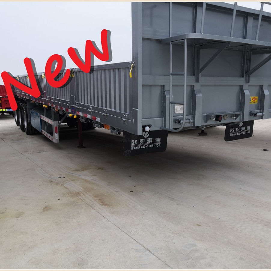 OYJD brand new arrival type export gray strengthen sidewall with locks semitrailer use crops groceries axles transport for sale