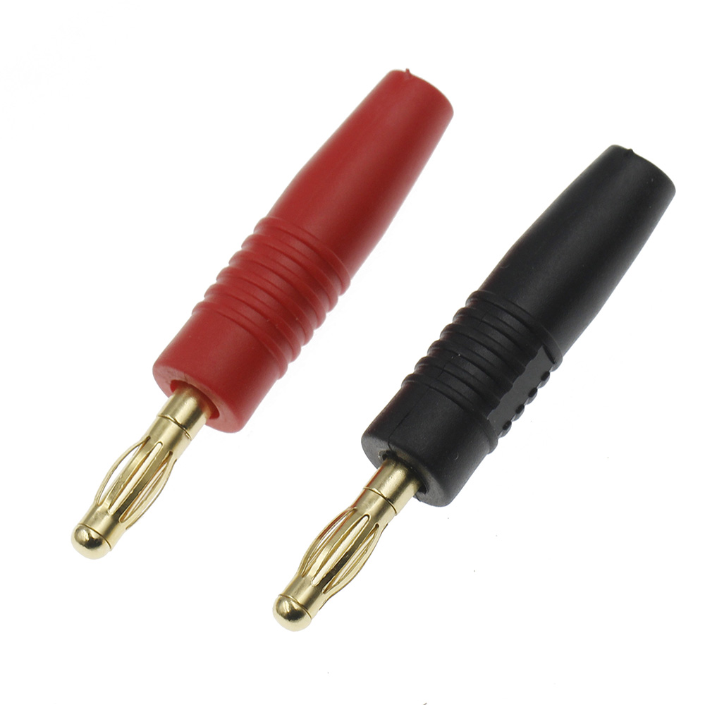 4mm Plugs Gold Plated Musical Speaker Cable Wire Pin Banana Plug Connectors