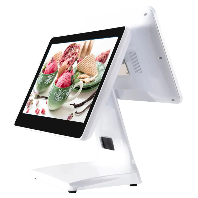 15 inch POS Terminal Windows/Android touch screen POS All In One With Dual Display