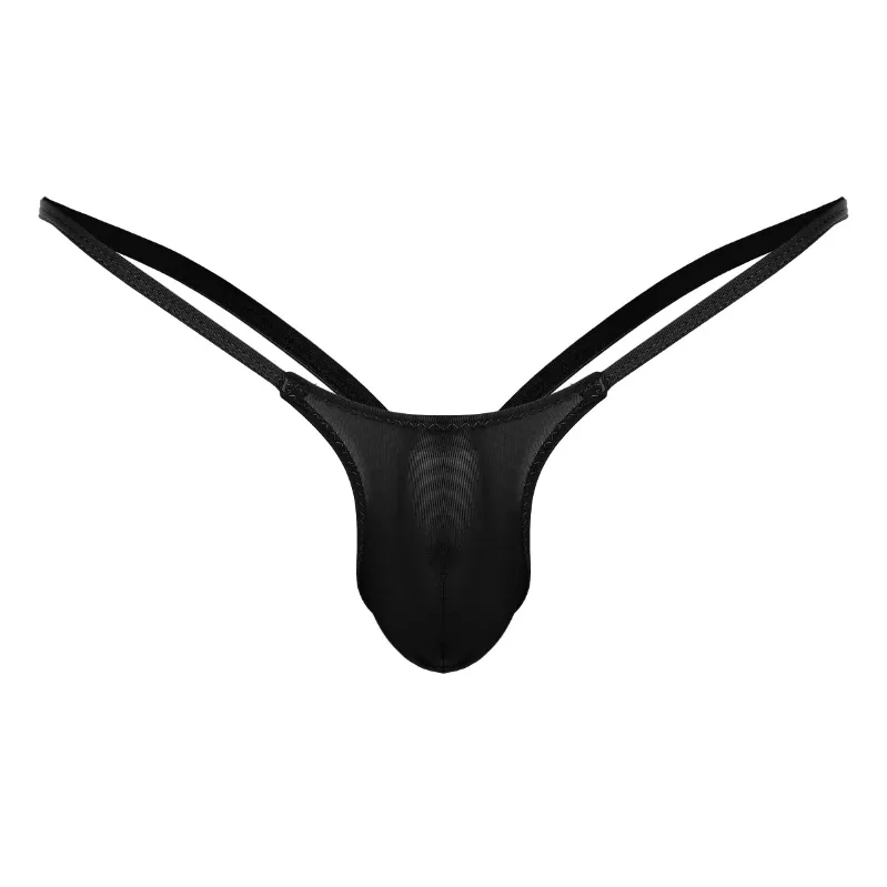 Men's Sexy T-Back Low Rise Open Butt Bikini Briefs Jockstrap G-Strings Bulge Pouch Panty Thong Underwear