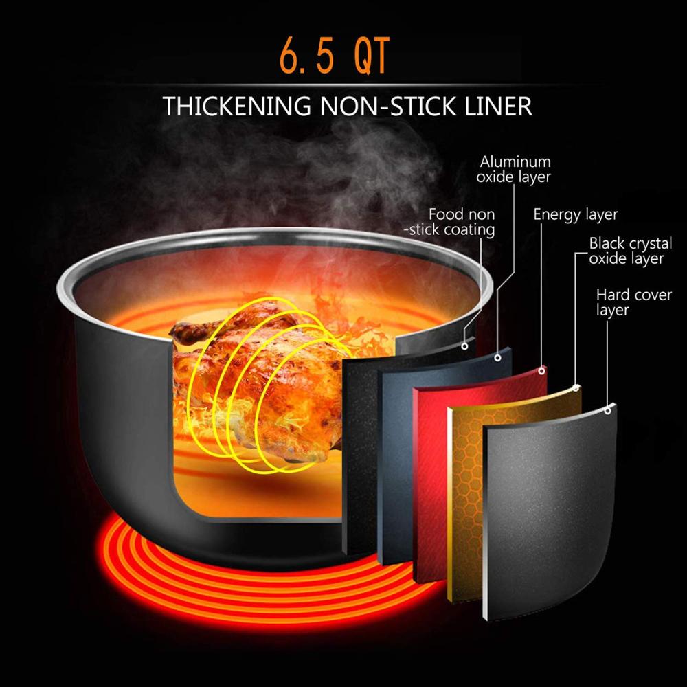 Instant Kitchen Appliance GTAP06A1 Two lid Gmark cooking Electric Air Fryer Pressure Cooker