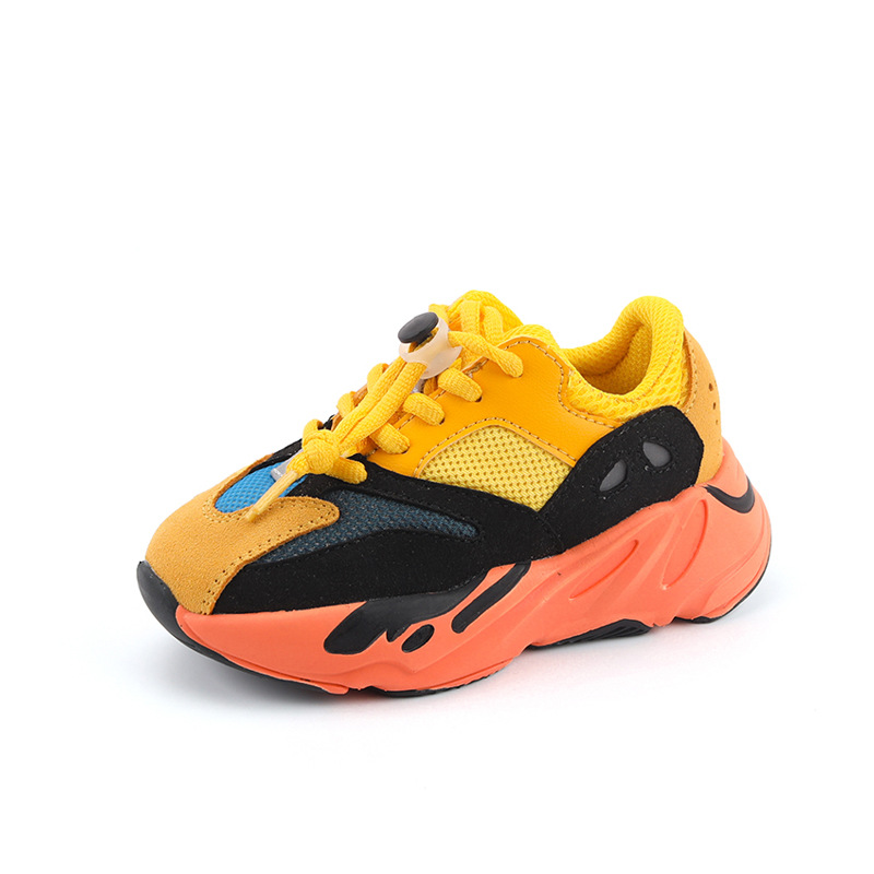 2021 Children Fashion Sneakers Lace-Up Toddler Little Big Kids Casual Sports Walking Trainers Boys Girls Designer Brand Shoes