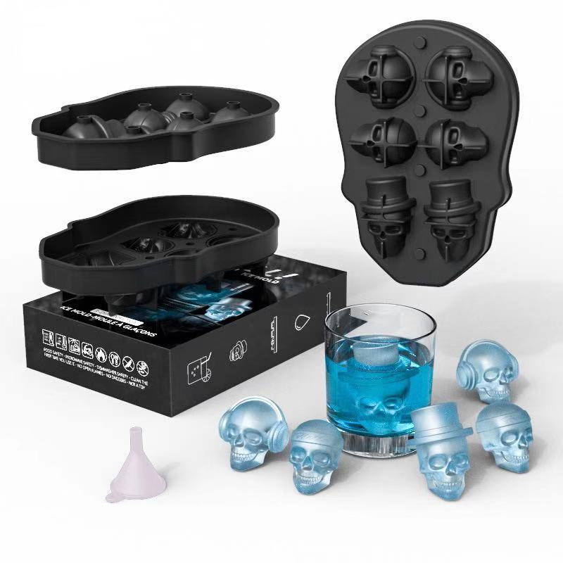 Easy Release Silicone 14-Ice cube Trays Silicone Ice Cube Mould with Spill-Resistant Removable Lid