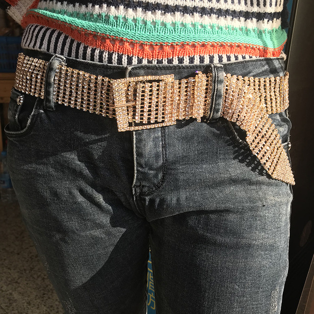 New style vogue full drill girdle woman contracted atmosphere ten rows drill inlay waist chain is taken