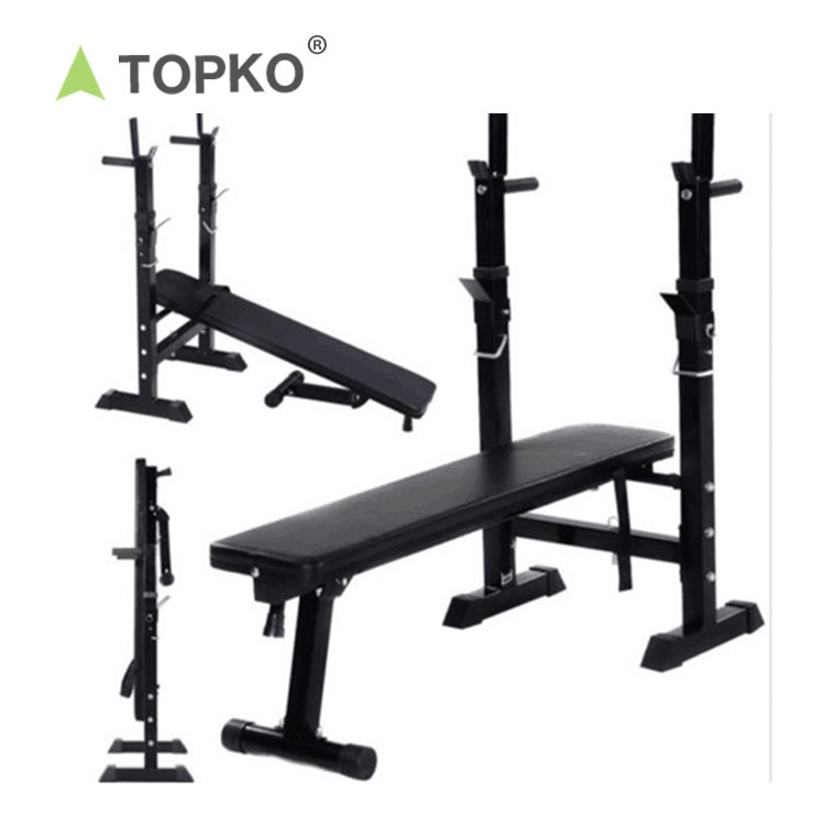 TOPKO home training fitness gym workout weight lifting workout adjustable squat dumbbell bench rack with bench press