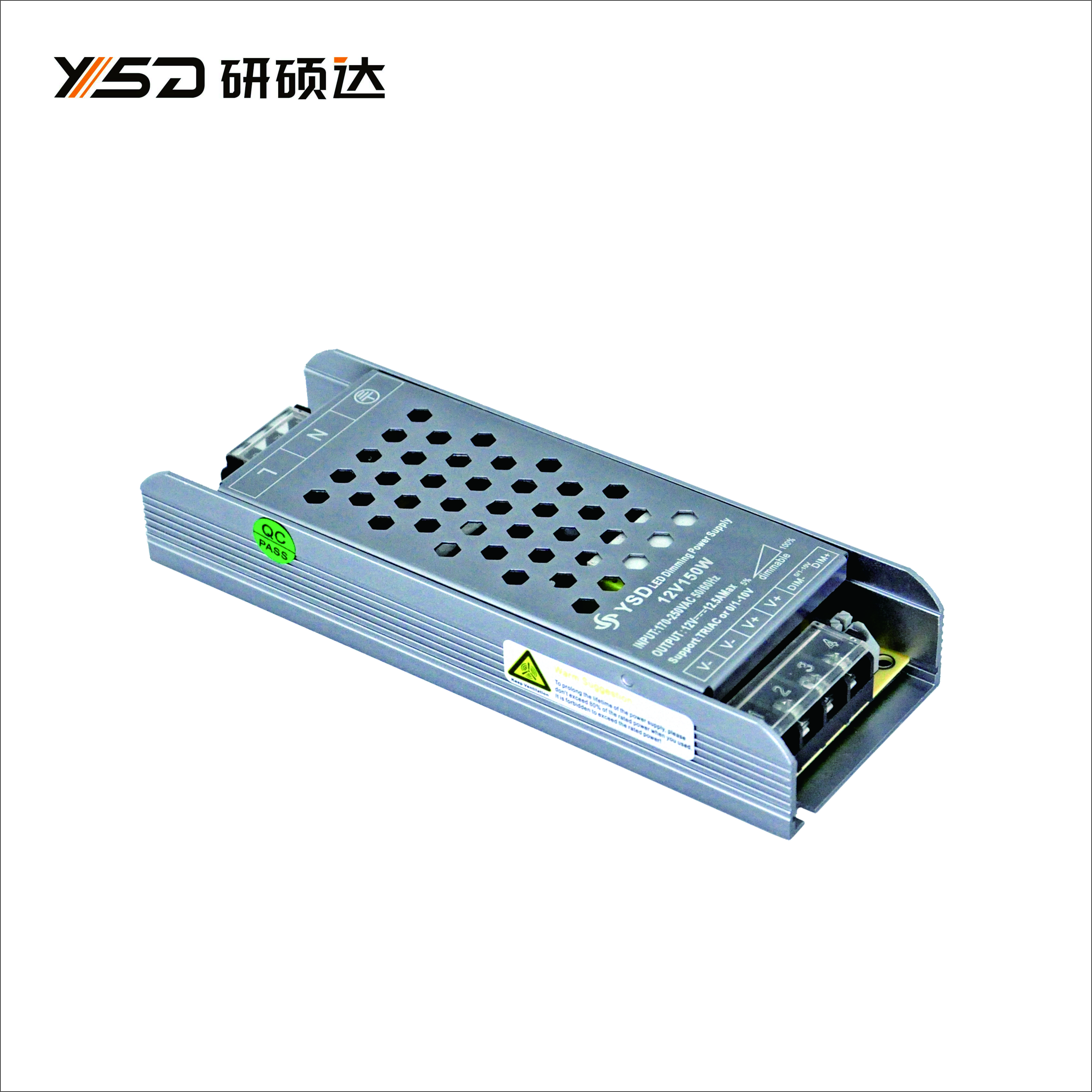 150w Slim triac dimmable led driver 0-10V ip20 12v 24V power supply DC 12.5a 6.25a