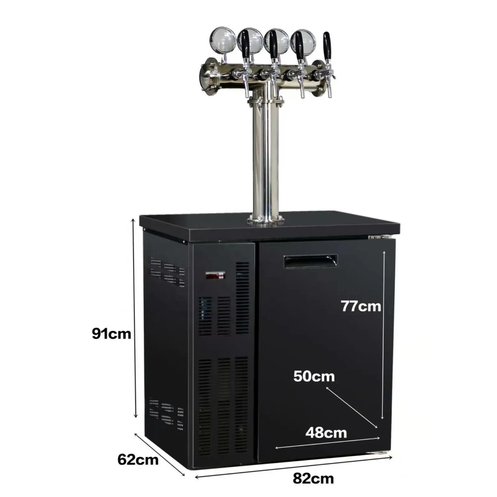 Stainless Steel Beer Keg Cooler Dispenser Machine Kegerators For Bar Sale