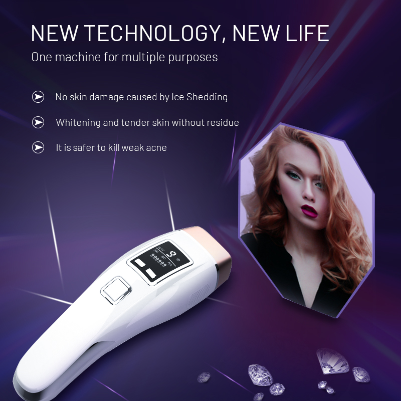 Amazon 2020 Top Selling Skin Rejuvenation Device Ice Cold Face Body Leg Ipl Hair Remover