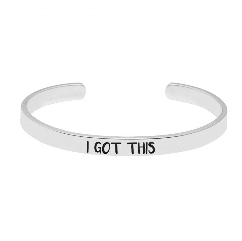 Joycuff Motivational Jewelry Simple Fashion I Got This Open Cuff Bracelet Unisex