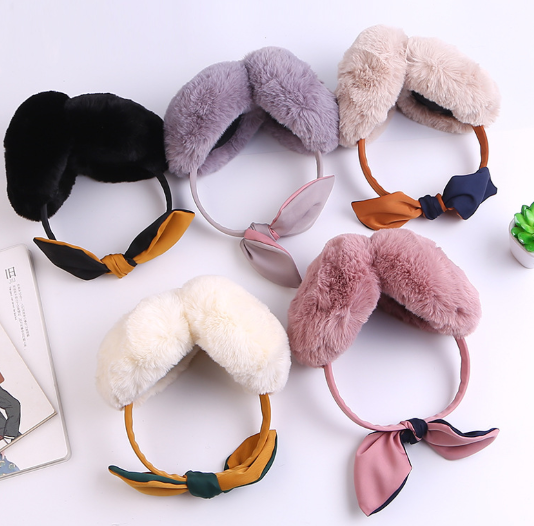 Cute Earmuffs for Women Kids Girls Warm Soft Plush Comfortable Outdoor Winter Ear Warmers