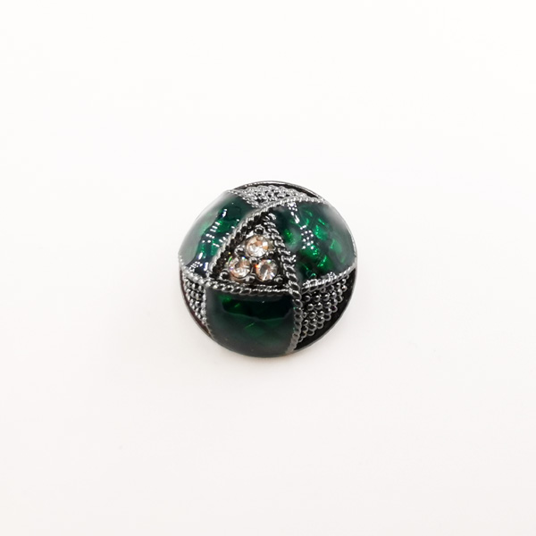 Wholesale Round Dome Shape Emeral Green Enamel Decorative Sewing On Buttons For Women Men Girls Dress Garments