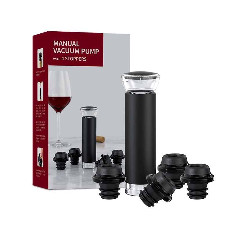 2022 New Arrival Bulk Crystal Wedding Wine Sealer Vacuum Pump Wine Bottle Stopper With 4 Stoppers