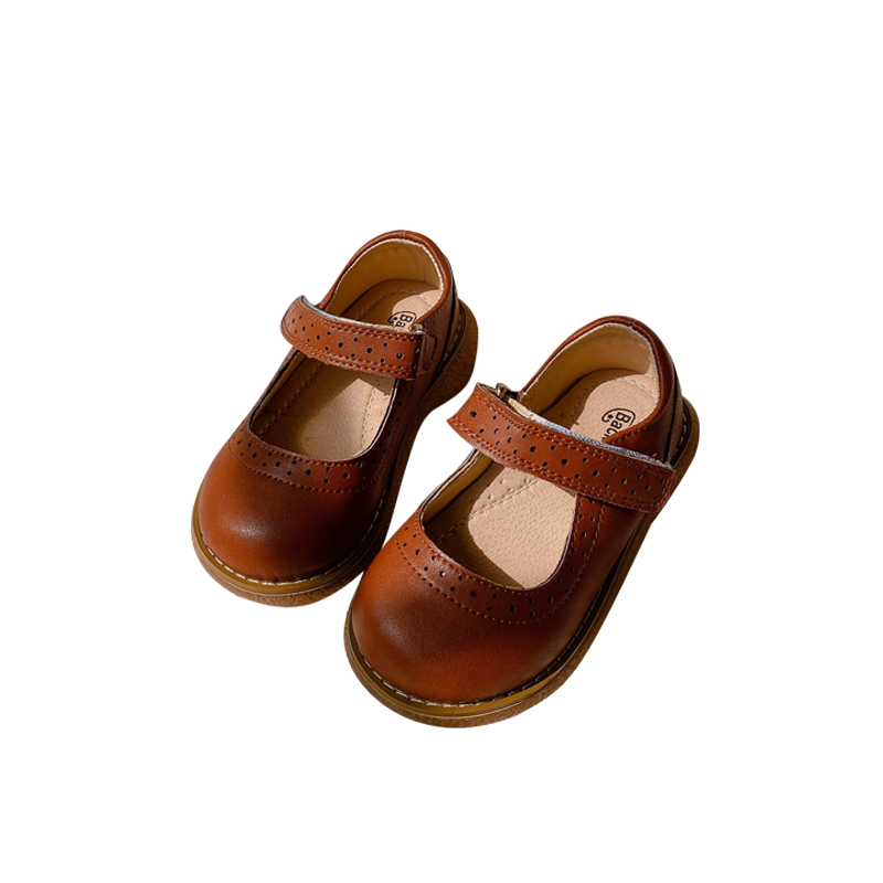 Professional Children's casual shoes 2021 Comfortable Walking Flat Baby Kids Leather Shoes British Style Dress Shoes for Girls