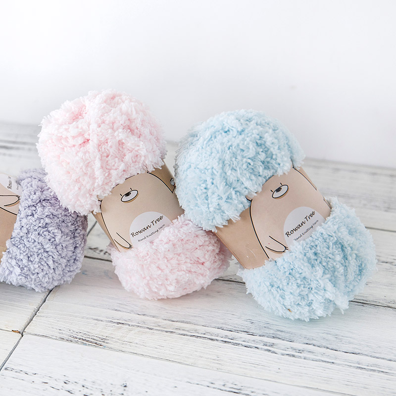 Yarncrafts окрашенные массивные громоздкие синели вязание крючком полиэстер ручная вязка пряжа для ребенка