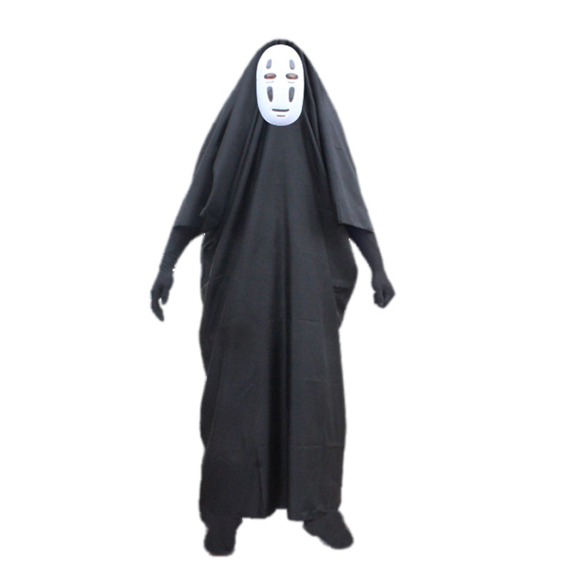 Chihiro Cosplay clothing Hayao Miyazaki faceless men's clothing Halloween Horror ghost face clothing mask