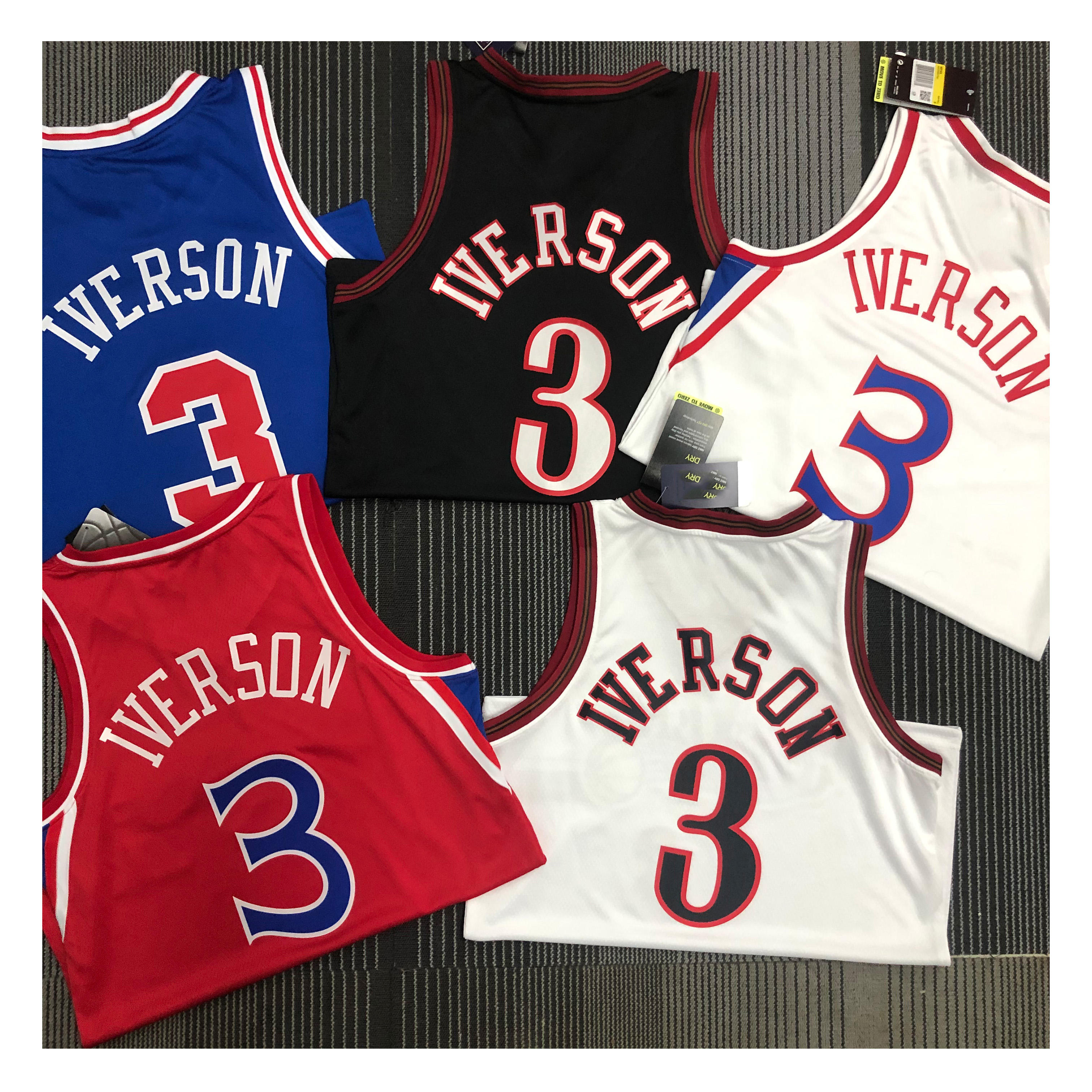 Ретро Джерси Allen Iverson, оптовая продажа, мужские футболки 76er, баскетбольная футболка, одежда с вышивкой, спортивный жилет, униформа