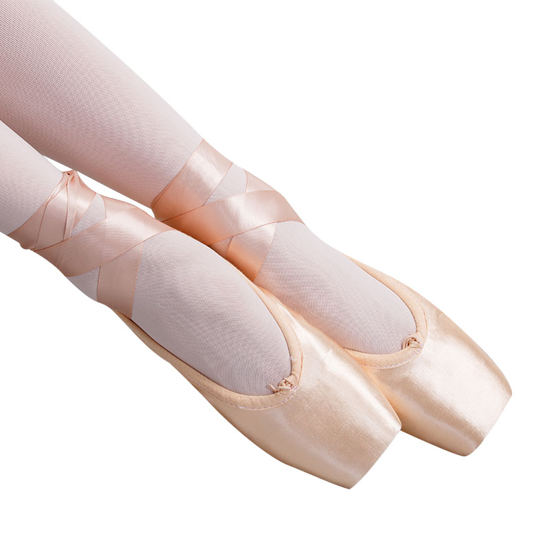 In-stock ready to ship wholesale full sole satin ballet pointe shoes for sale B41402-4