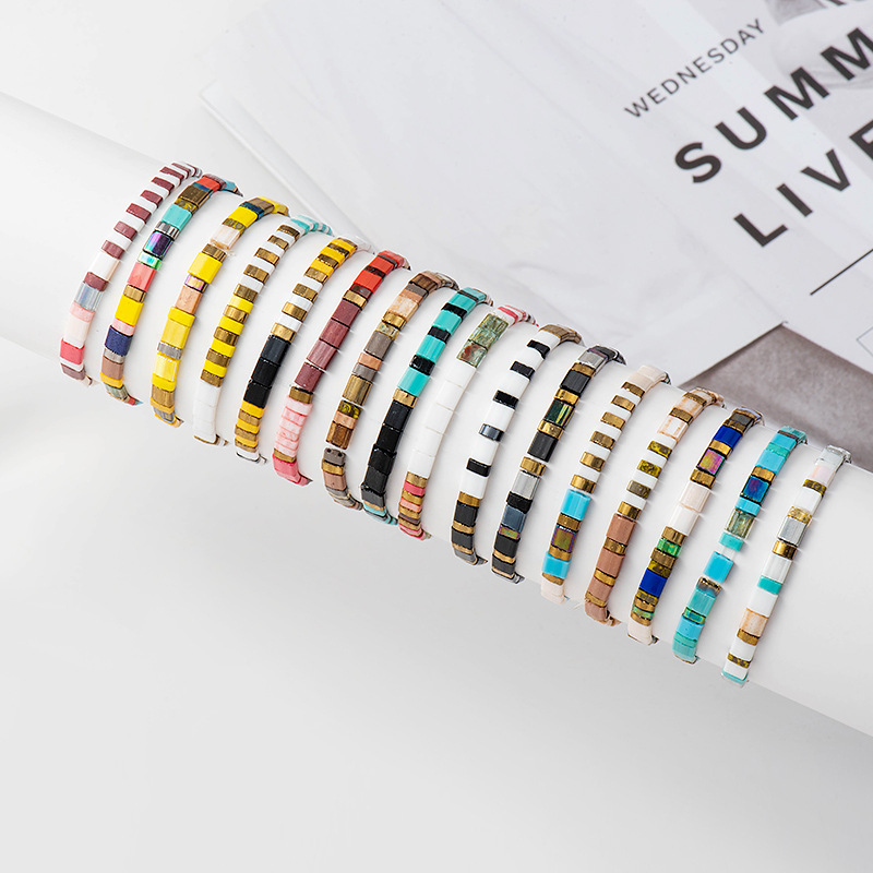 Японские цветные бусины Tila Pulsera Miyuki ювелирные изделия плетеные браслеты