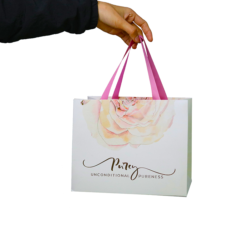 HeiMeiXin Custom Products Boutique Carrier Bags Bolsas Packaging Bag Foldable Reusable Paperbag Paper Shopping Bag With Logo