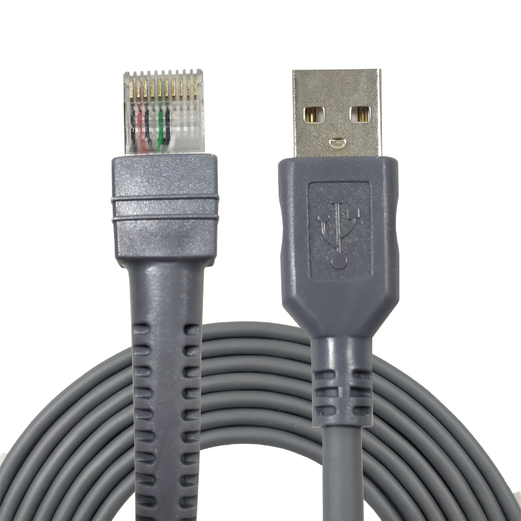 Новый 2021 2 м usb male a для rj45 кабеля кассовый pos аппарат кабель cba-u01-s07zar для Символ ls2208 ls4208 Сканер штрих-кода usb кабель