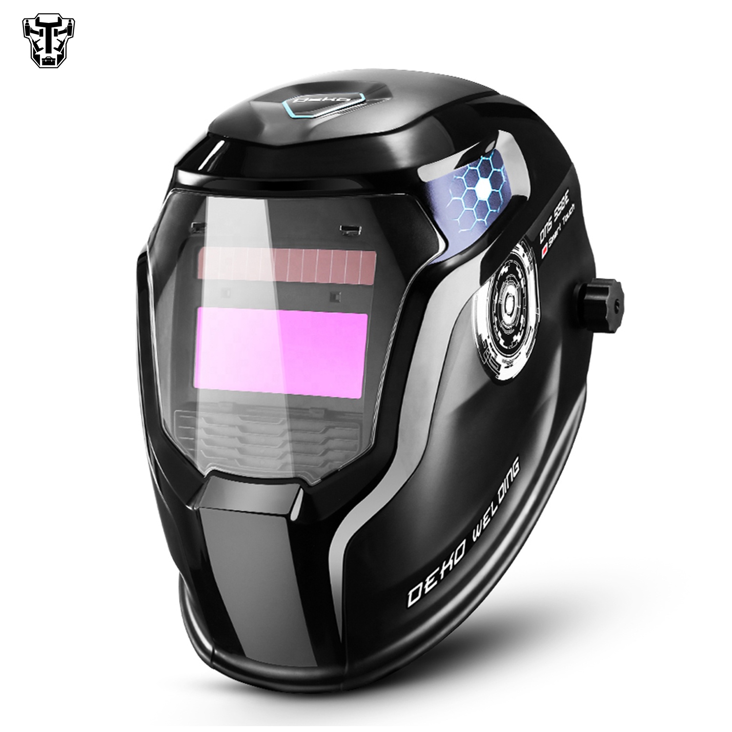 DEKO DNS-550E шлем для сварки TIG MIG MMA, шлем для сварки с широким диапазоном затемнения, работающий от солнечной энергии, с автоматическим затемнением