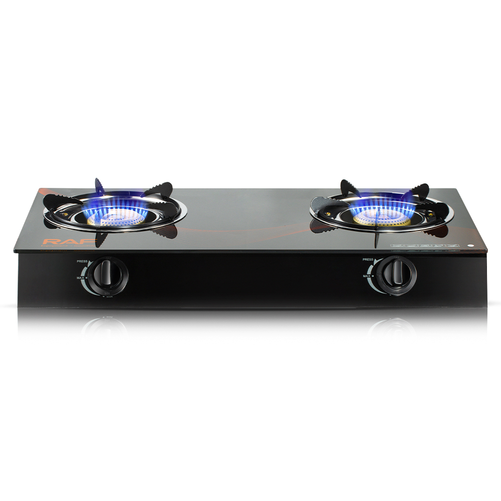 Gas stove even firepower electronic ignition flame failure protection poly energy pot holder thickened panel two cooktops