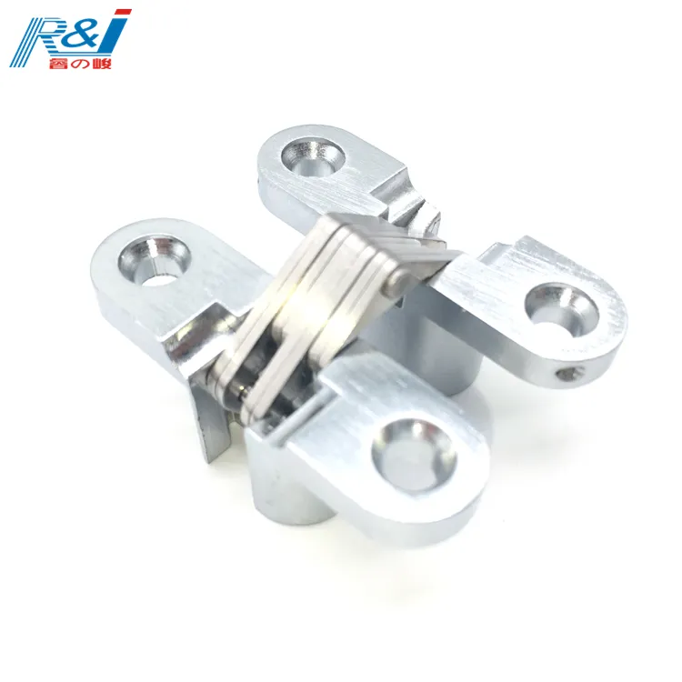 heavy duty zinc alloy 180 degree cross concealed hidden invisible hinge for gate or cabinet