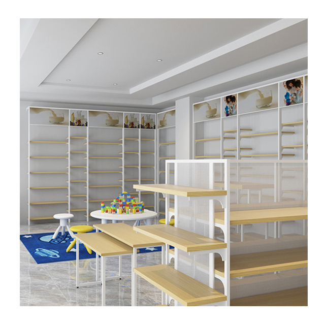 Popular Products Wooden Rack Store Display Miniso Shelves Rack For Shop